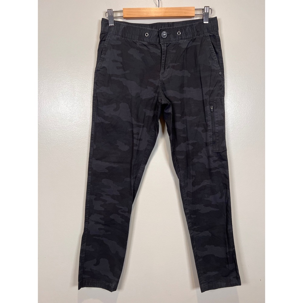 Vuori Ripstop Climber Pants SMALL Organic Camo Black Cargo Outdoor *No String*
